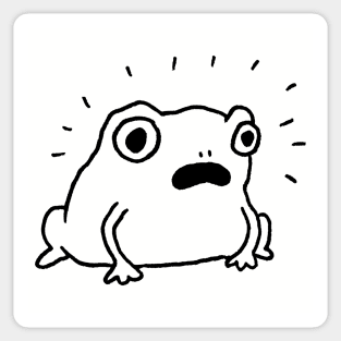 Shocked Frog Sticker